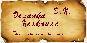 Desanka Nešković vizit kartica